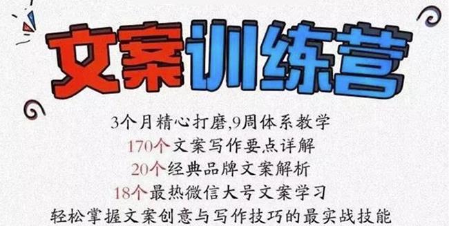 龙小天《文案训练营》全面系统解决文案写作难题！-网创社区
