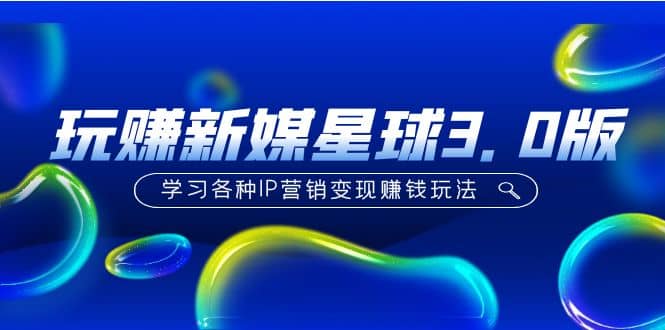 《玩赚新媒星球3.0版》学习各种IP营销变现玩法（价值498）-网创社区