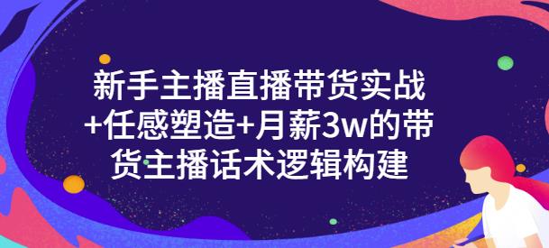 新手主播直播带货实战+信任感塑造+月薪3w的带货主播话术逻辑构建-网创社区