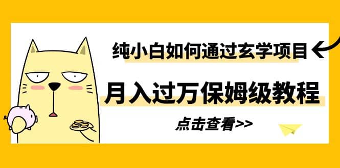 纯小白如何通过玄学项目月入过万保姆级教程-网创社区