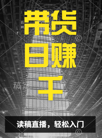 视频号技术直播带货， 会读稿就行，小白日入1000+-网创社区
