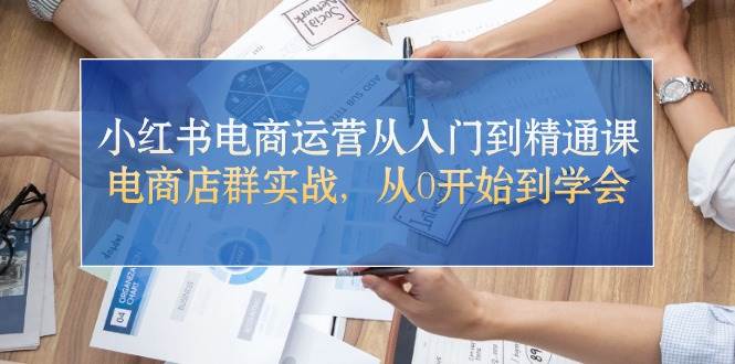 小红书电商运营从入门到精通课，电商店群实战，从0开始到学会-网创社区