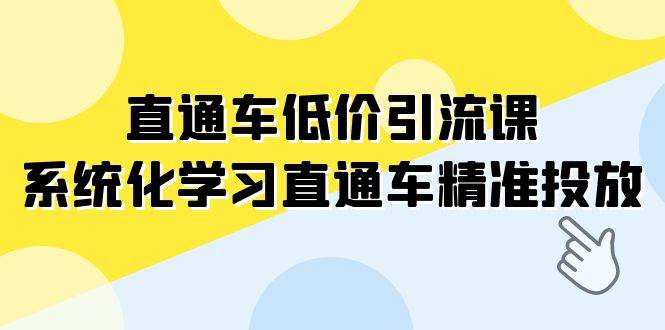 直通车-低价引流课，系统化学习直通车精准投放（14节课）-网创社区