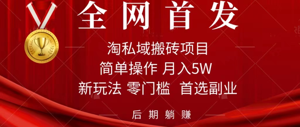 淘私域搬砖项目，利用信息差月入5W，每天无脑操作1小时，后期躺赚-网创社区