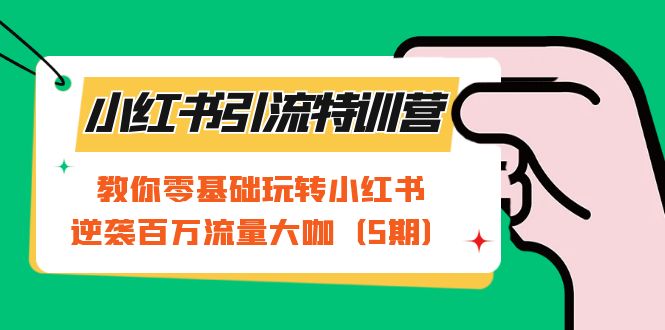 小红书引流特训营-第5期：教你零基础玩转小红书，逆袭百万流量大咖-网创社区
