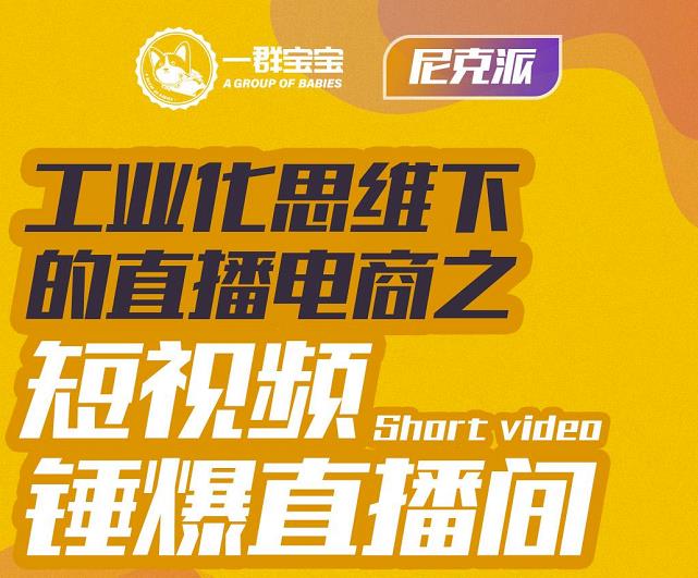尼克派·工业化思维下的直播电商之短视频锤爆直播间，听话照做执行爆单-网创社区