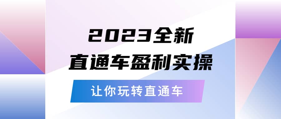 2023全新直通车·盈利实操：从底层，策略到搭建，让你玩转直通车-网创社区