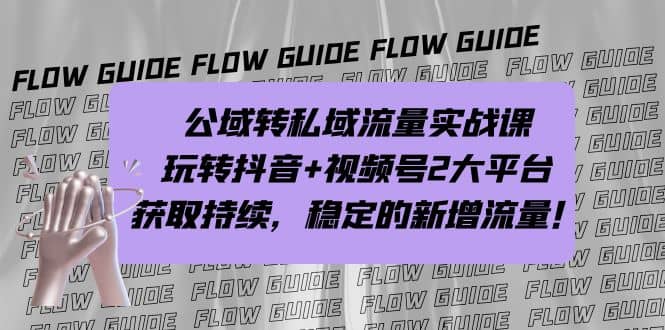 公域转私域流量实战课，玩转抖音+视频号2大平台，获取持续，稳定的新增流量-网创社区
