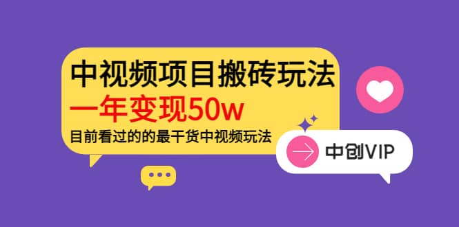 《老吴·中视频项目搬砖玩法，一年变现50w》目前看过的的最干货中视频玩法-网创社区