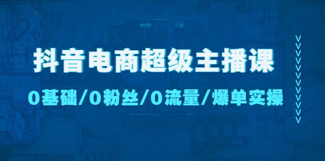 抖音电商超级主播课：0基础、0粉丝、0流量、爆单实操-网创社区