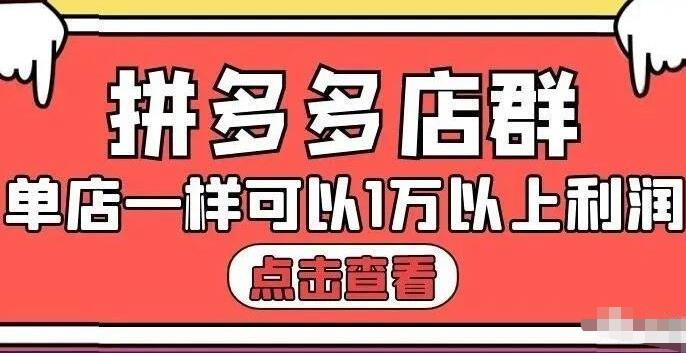 拼多多店群单店一样可以产出1万5以上利润【付费文章】-网创社区