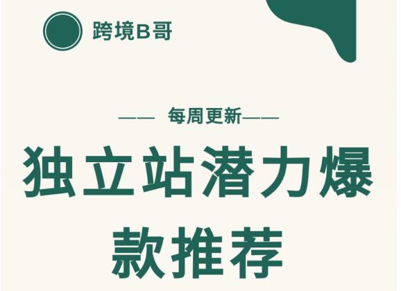 【跨境B哥】独立站潜力爆款选品推荐，测款出单率高达百分之80（每周更新）-网创社区