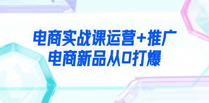 电商实战课运营+推广，电商新品从0打爆（99节视频课）-网创社区