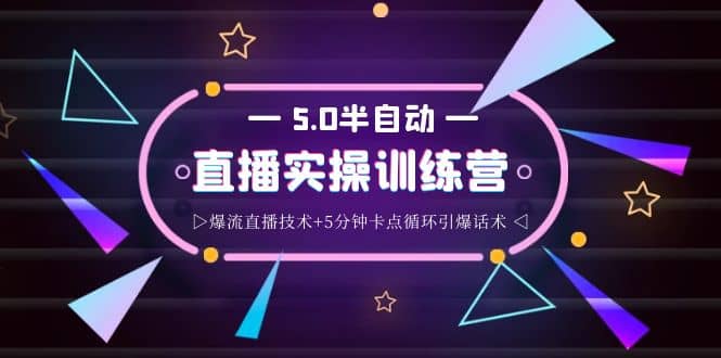 蚂蚁·5.0半自动直播2345打法，半自动爆流直播技术+5分钟卡点循环引爆话术-网创社区