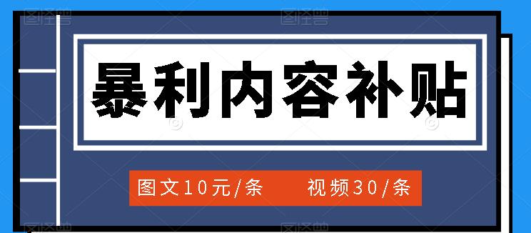 百家号暴利内容补贴项目，图文10元一条，视频30一条，新手小白日赚300+-网创社区