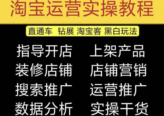 2023淘宝开店教程0基础到高级全套视频网店电商运营培训教学课程（2月更新）-网创社区