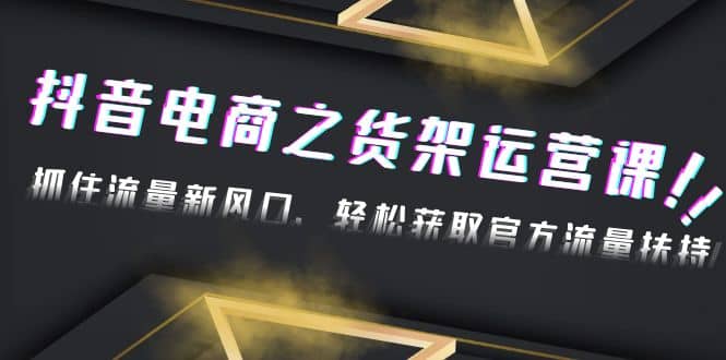 2023抖音电商之货架运营课：抓住流量新风口，轻松获取官方流量扶持-网创社区