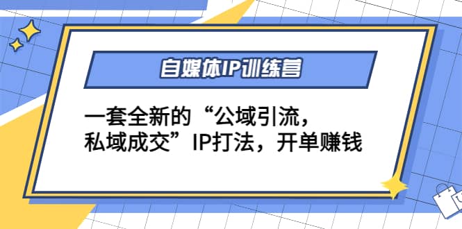 自媒体IP训练营(12+13期)一套全新的“公域引流，私域成交”IP打法-网创社区