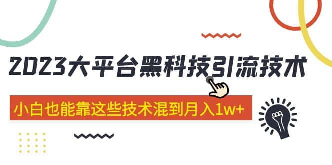 价值4899的2023大平台黑科技引流技术 29节课-网创社区