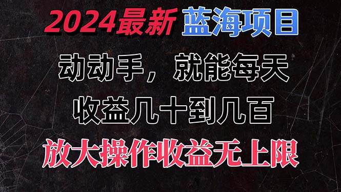 有手就行的2024全新蓝海项目，每天1小时收益几十到几百，可放大操作收…-网创社区