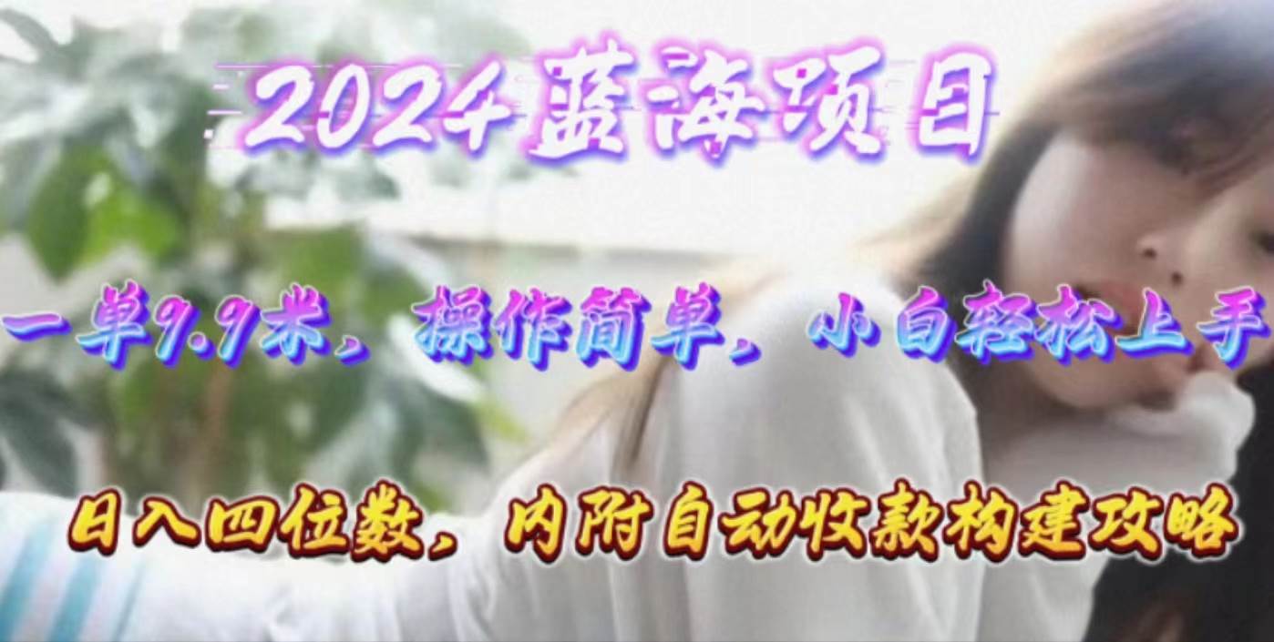 年轻群体的蓝海市场，1单9.9元，操作简单，小白轻松上手，日入四位数-网创社区