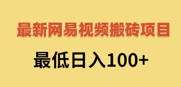 2022网易视频搬砖赚钱，日收益120（视频教程+文档）-网创社区