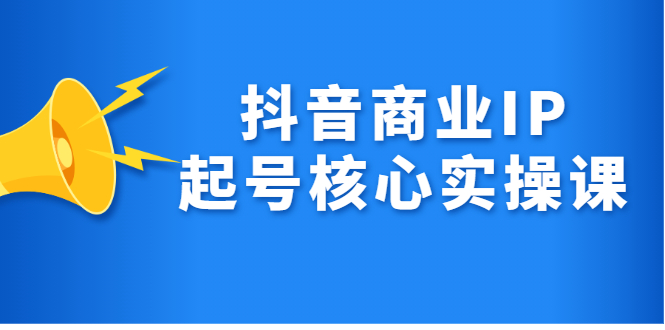 抖音商业IP起号核心实操课，带你玩转算法，流量，内容，架构，变现-网创社区