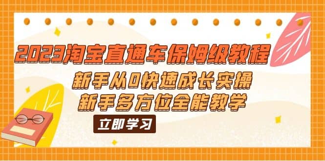 2023淘宝直通车保姆级教程：新手从0快速成长实操，新手多方位全能教学-网创社区