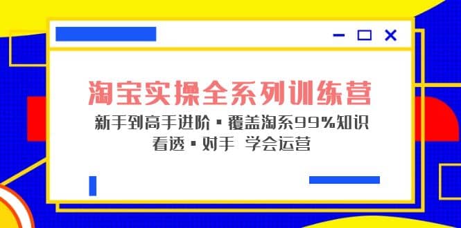 淘宝实操全系列训练营 新手到高手进阶·覆盖·99%知识 看透·对手 学会运营-网创社区