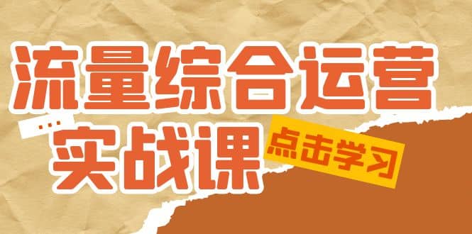流量综合·运营实战课：短视频、本地生活、个人IP知识付费、直播带货运营-网创社区