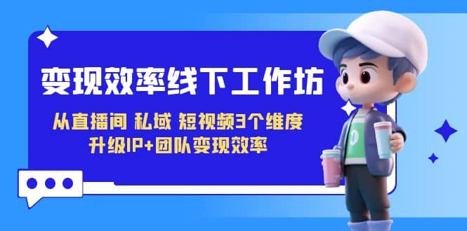 变现-效率线下工作坊，从直播间、私域、短视频3个维度 升级IP+团队变现效率-网创社区