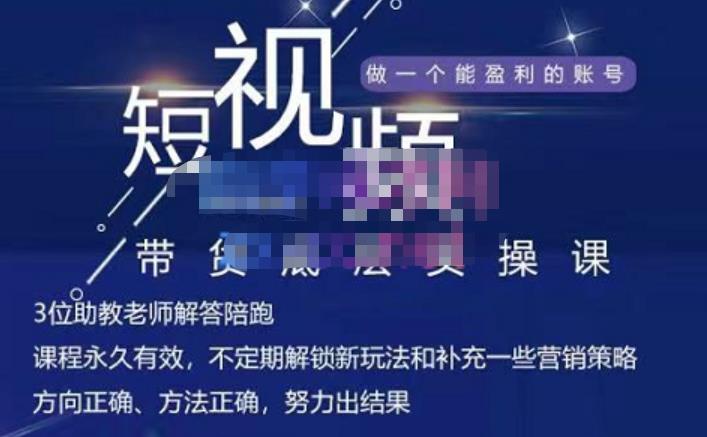 吴Sir·短视频带货底层实操课，教你如何选爆品、了解获短视频流量密码，正确起号-网创社区