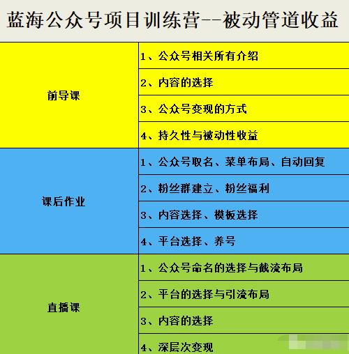 米辣微课·蓝海公众号项目训练营，手把手教你实操运营公众号和小程序变现-网创社区