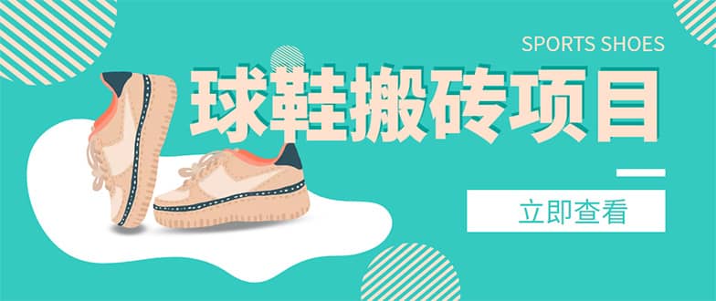 外面收费998的球鞋搬砖项目【详细教程+资源渠道】-网创社区