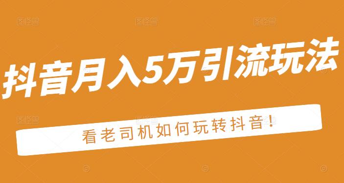 老古董·抖音月入5万引流玩法，看看老司机如何玩转抖音(附赠：抖音另类引流思路)-网创社区