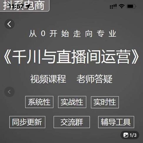 阳光·千川与直播间运营从0开始走向专业，93节完整版-网创社区