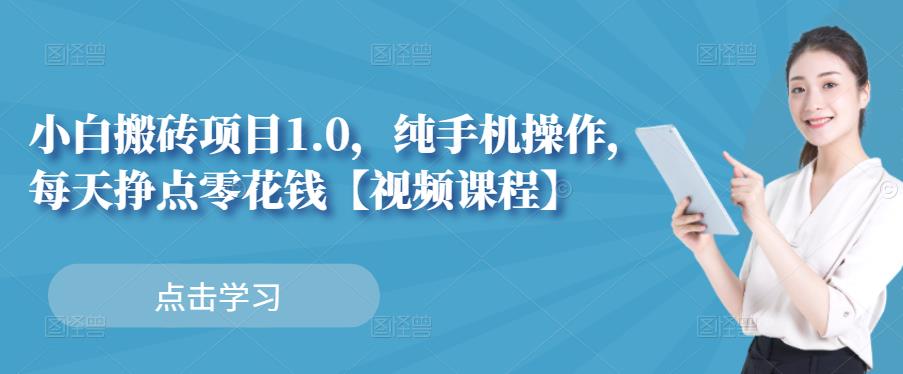 小白搬砖项目1.0，纯手机操作，每天兼职挣点零花钱-网创社区