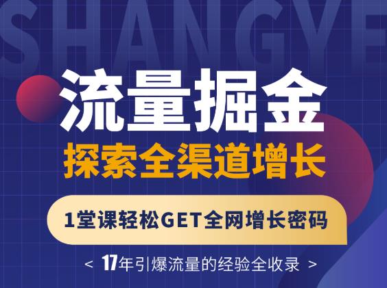 张琦流量掘金探索全渠道增长，1堂课轻松GET全网增长密码-网创社区