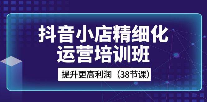 抖音小店-精细化运营培训班，提升更高利润（38节课）-网创社区