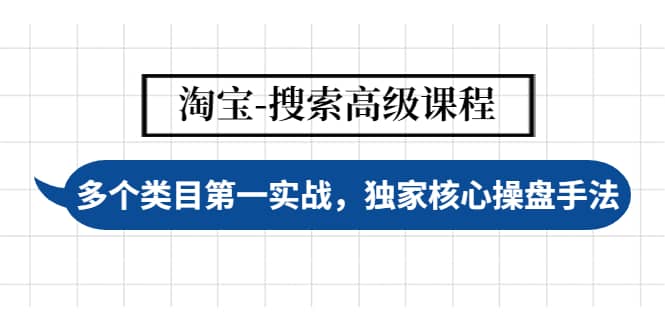 淘宝-搜索高级课程：多个类目第一实战，独家核心操盘手法-网创社区