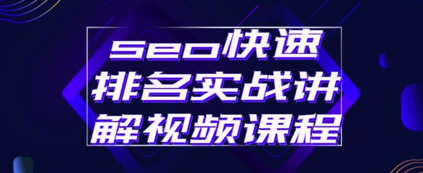seo快速排名实战讲解视频课程，揭秘seo快排原理-网创社区