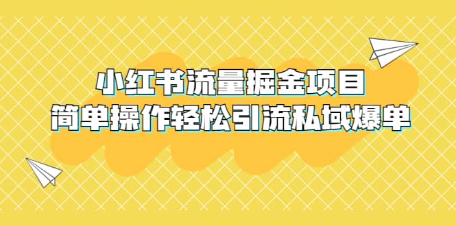 外面收费398小红书流量掘金项目，简单操作轻松引流私域爆单-网创社区