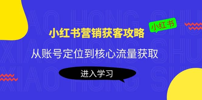小红书营销获客攻略：从账号定位到核心流量获取，爆款笔记打造-网创社区