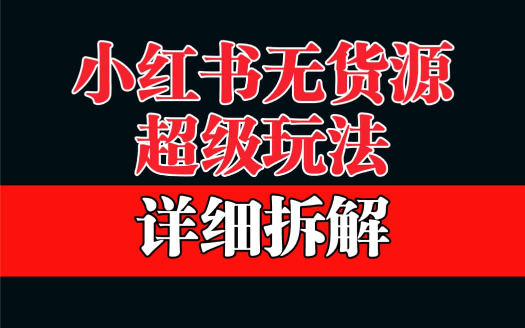 做小红书无货源，靠这个品日入1000保姆级教学-网创社区