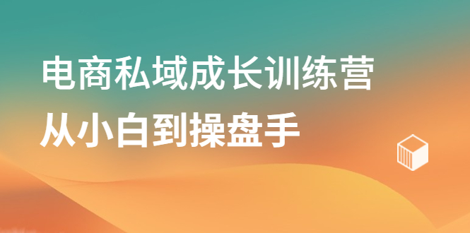 电商私域成长训练营，从小白到操盘手-网创社区