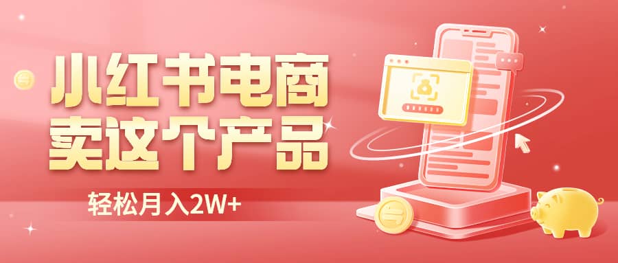 小红书无货源电商0门槛开店，卖这个品轻松实现月入2W-网创社区