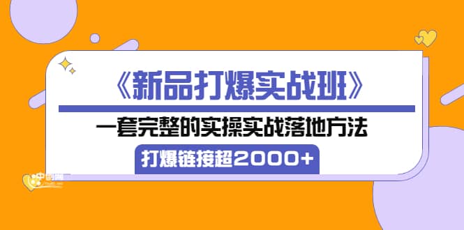 《新品打爆实战班》一套完整的实操实战落地方法，打爆链接超2000+（38节课)-网创社区