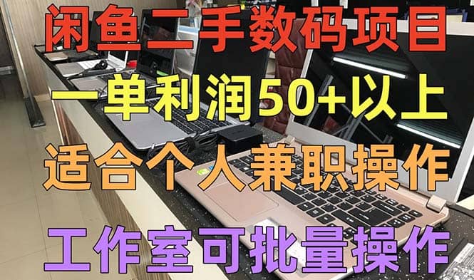 闲鱼二手数码项目，个人副业低保收入，工作室批量放大操作-网创社区