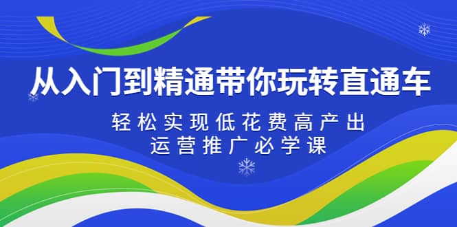从入门到精通带你玩转直通车：轻松实现低花费高产出，35节运营推广必学课-网创社区