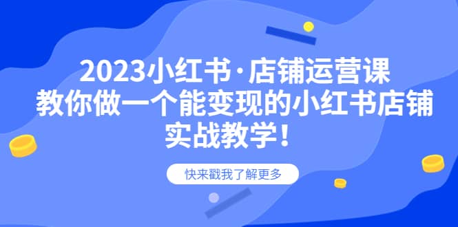 2023小红书·店铺运营课，教你做一个能变现的小红书店铺，20节-实战教学-网创社区
